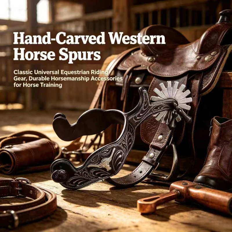 Riding Gear - 手彫りの西洋式馬具、クラシックで汎用性の高い乗馬用具、馬の訓練に役立つ耐久性のある馬具アクセサリー。