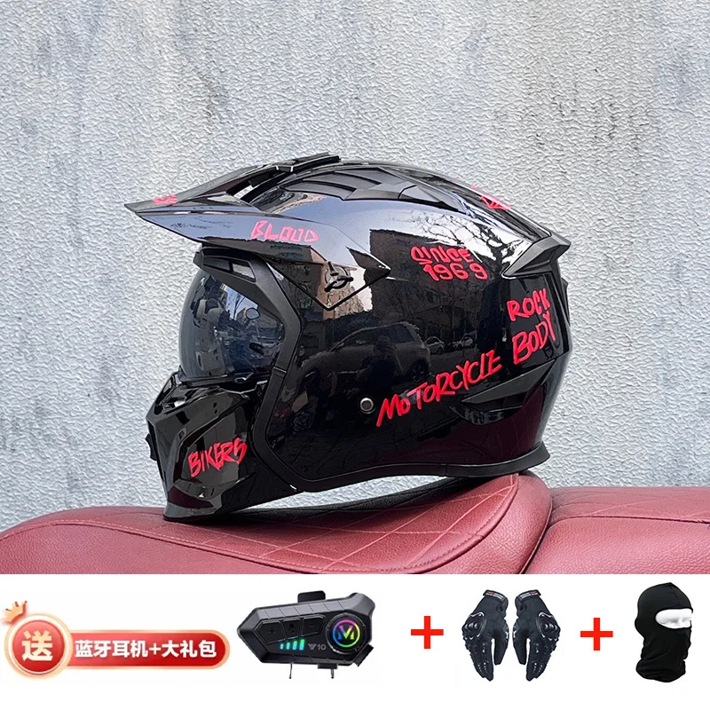 ORZ-Bluetooth-オートバイ用ヘルメット,オフロー - Full Face Motorcycle Helmet With Bluetooth のレビューと価格