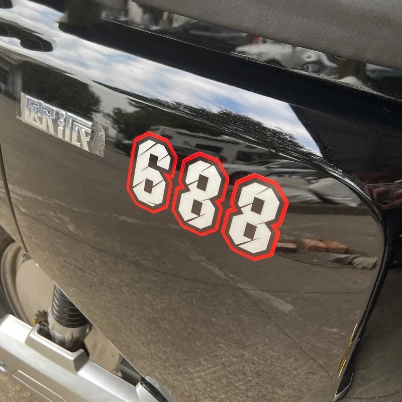 車のステッカー レーシングナンバー 1 2 3 4 5 6  - Motorcycle Helmets のレビューと価格