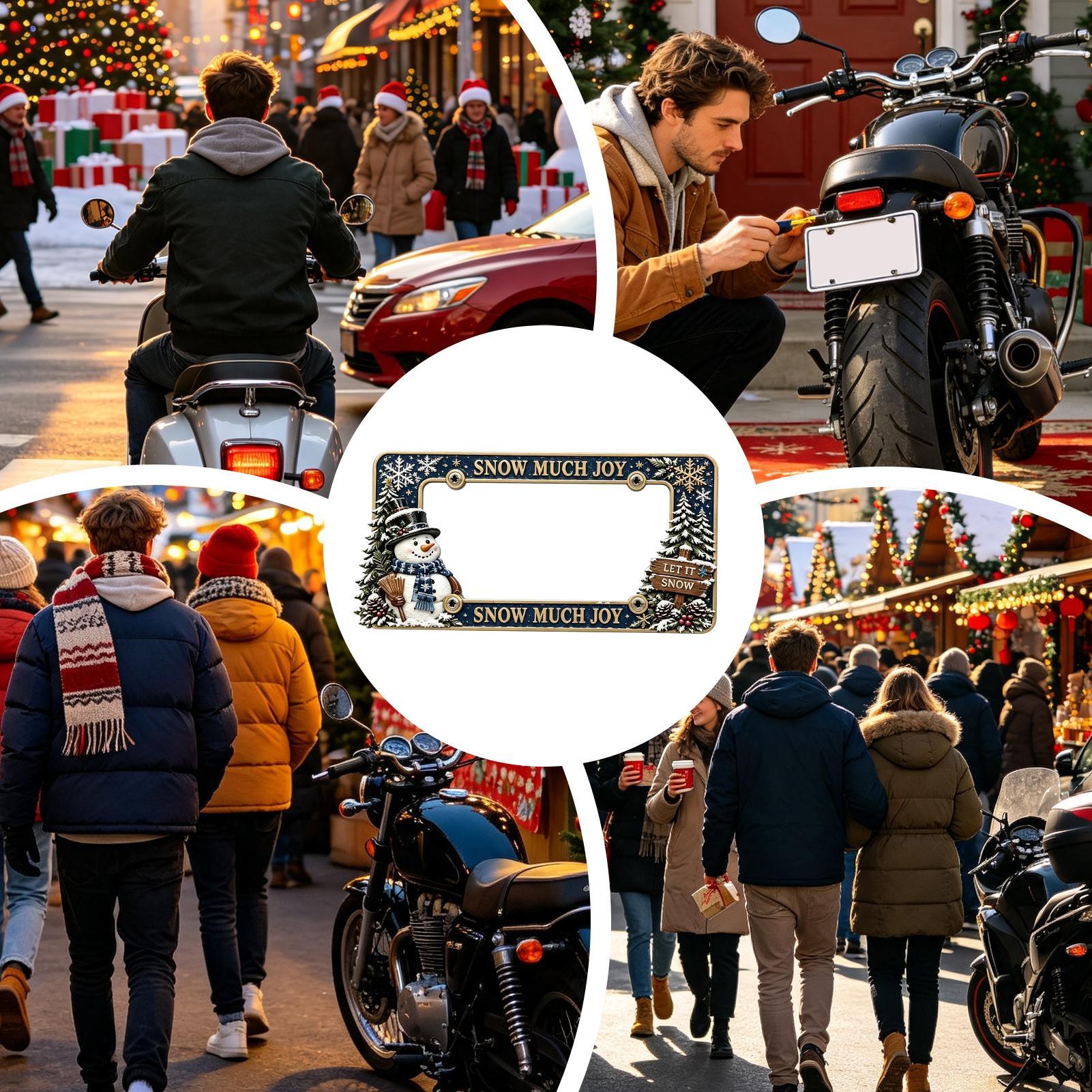 バイクナンバープレートフレーム クリスマスバイクタグパーツ  - Motorcycle Parts のレビューと価格