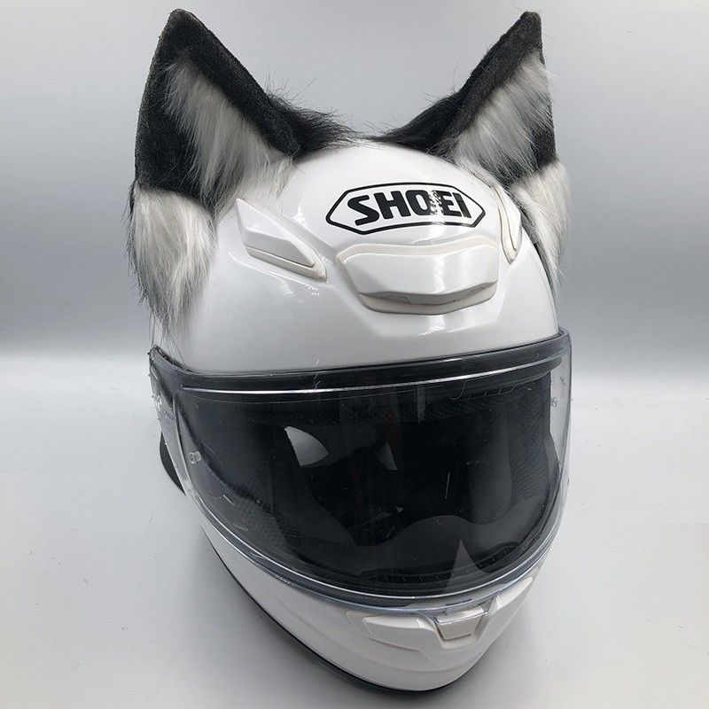 装飾的な犬の耳が付いたオートバイ・スキー用ヘルメット、男女ラ - Motorcycle Helmets のレビューと価格