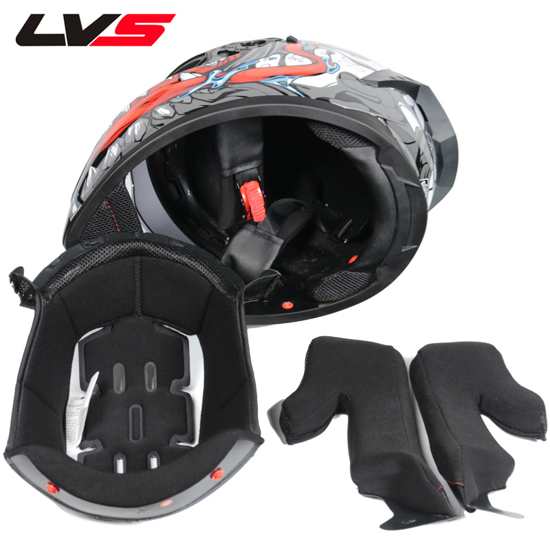 LVSオートバイヘルメット フルフェイス ダブルバイザー オ - Full Face Motorcycle Helmet With Bluetooth のレビューと価格
